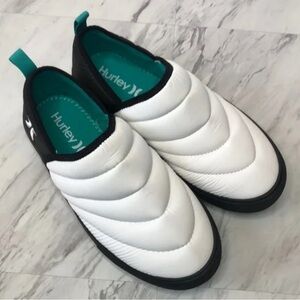 Hurley Black and White Quilted Sneakers